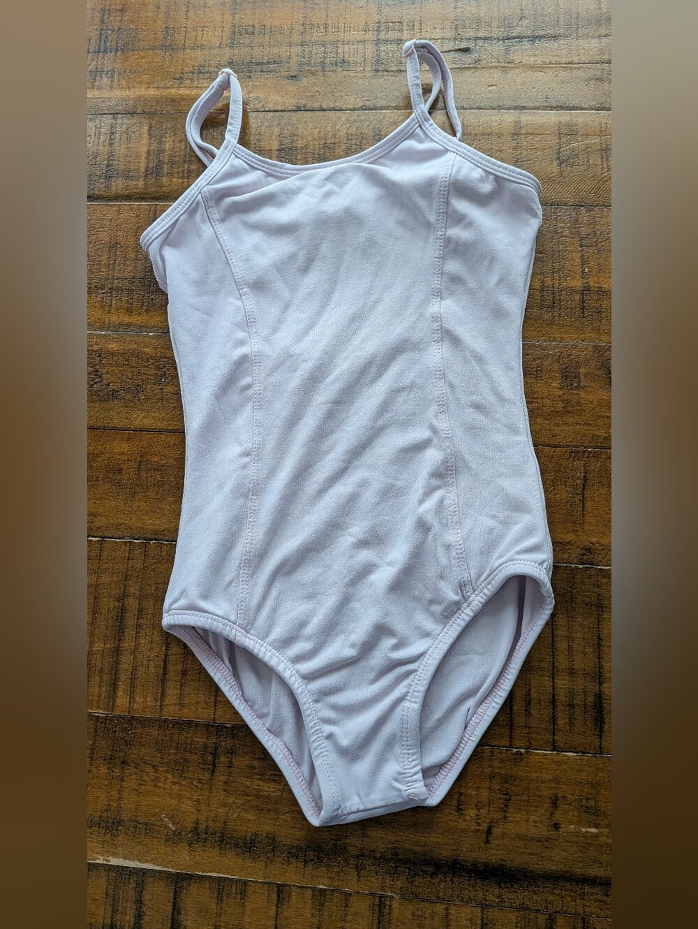 Girl's Ballet Pink One-Piece Leotard - Slim Straps, Size 6/7, Excellent Cond.